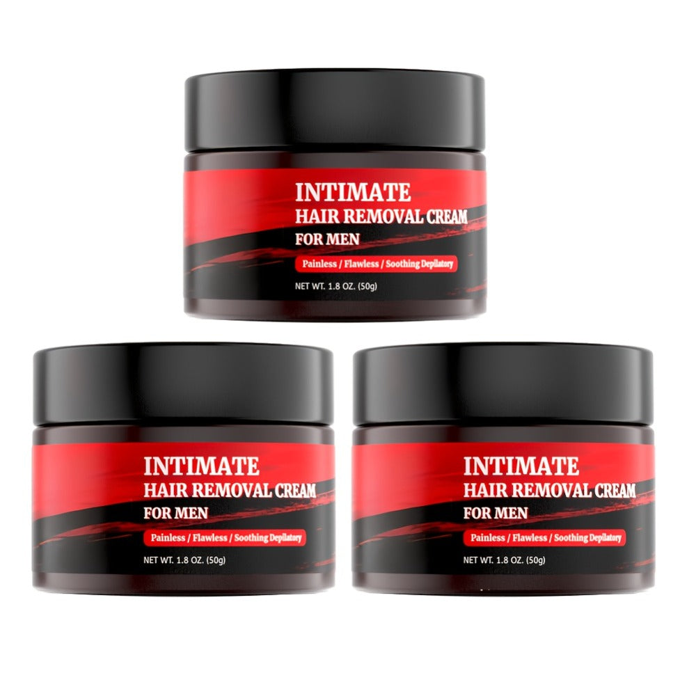 Hair Removal Cream for Men - Fast Acting Depilatory for Chest Back Legs Arms Intimate Areas Sensitive Skin Formula 50g