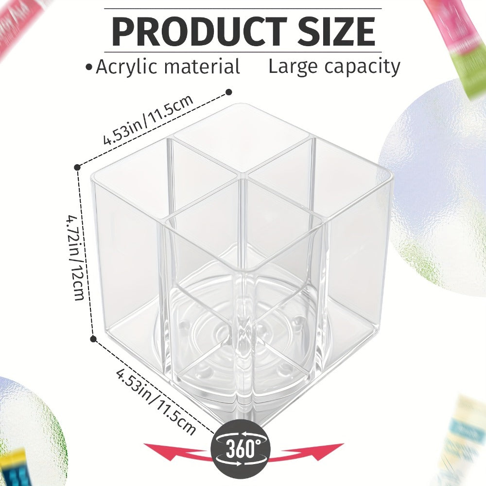 Rotating Countertop Organizer Rack for Drink Mixes, Powder Packets & Beverage Pouches - Square Lazy Susan Storage