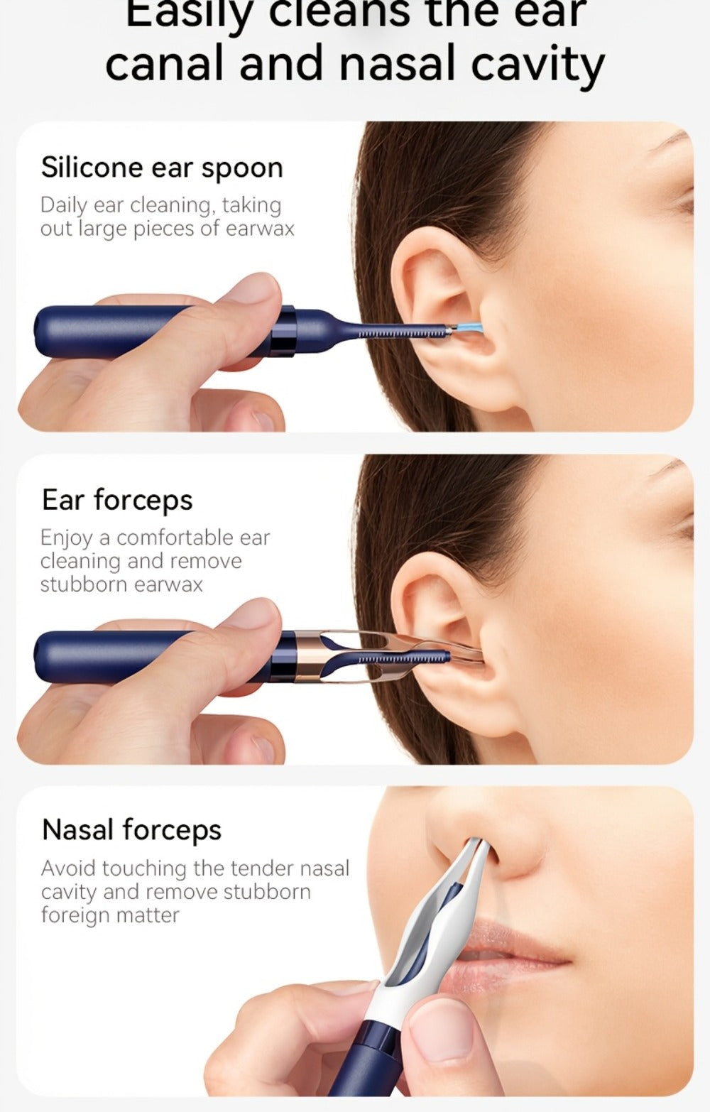 Upgraded 1080P Ear Wax Removal Tool with Camera & Storage Case ¨C LED Light, iOS & Android Compatible, Complete Ear Cleaning Kit, Holiday & Birthday Gift for Whole Family