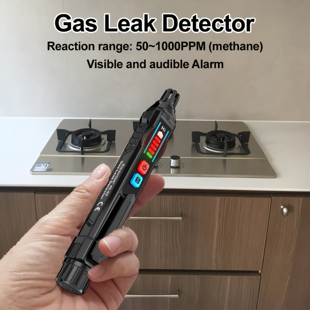 Combustible Gas Leak Detector - High Sensitivity Natural Gas & Methane Alarm with Audible & Visual Alert for Home & Industrial Safety