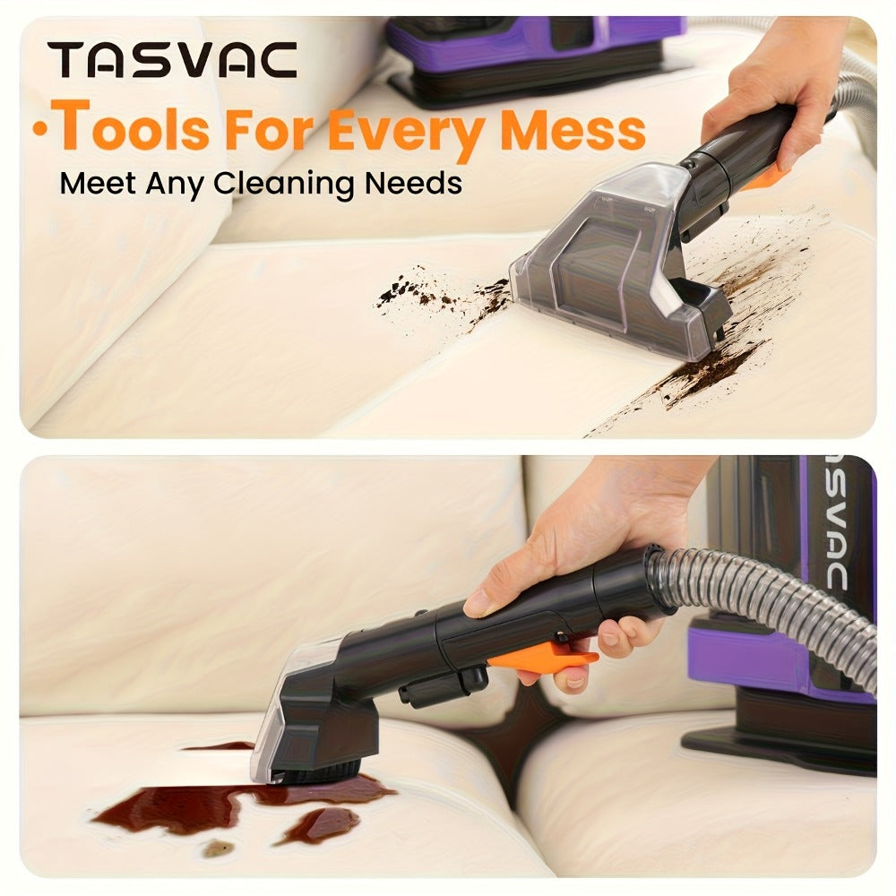 Portable Spot Cleaner for Carpet & Upholstery | Dual Brush Power Suction Stain Remover with Multifunctional Tools ¨C Deep Cleans Sofa, Car Seats, Stairs & Pet Stains