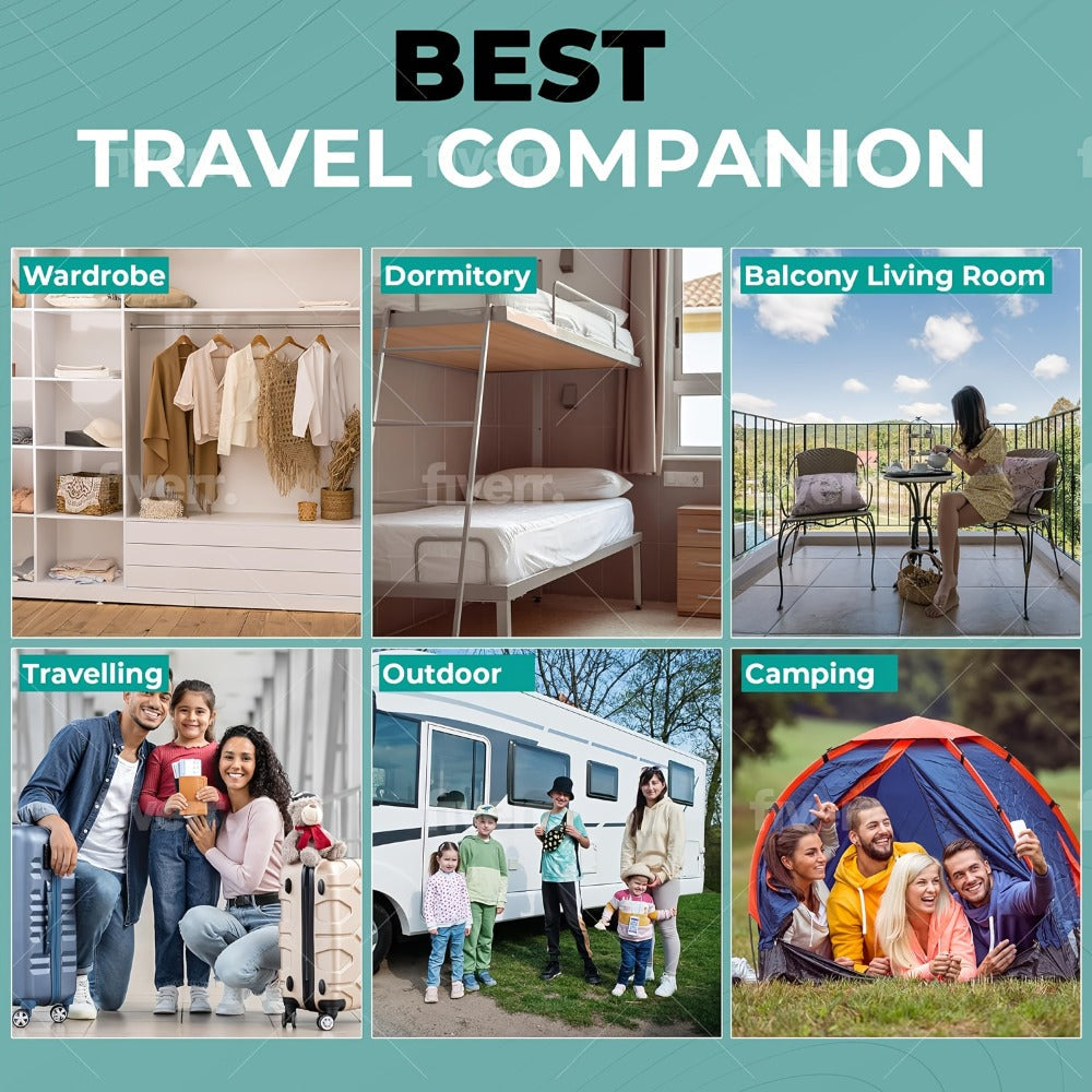 Portable Mini Dryer with Timer Function Compact Travel Clothes Dryer with Drying Bag for Delicates Underwear Small Clothing Items Apartments Dorms RVs Quick Easy Use