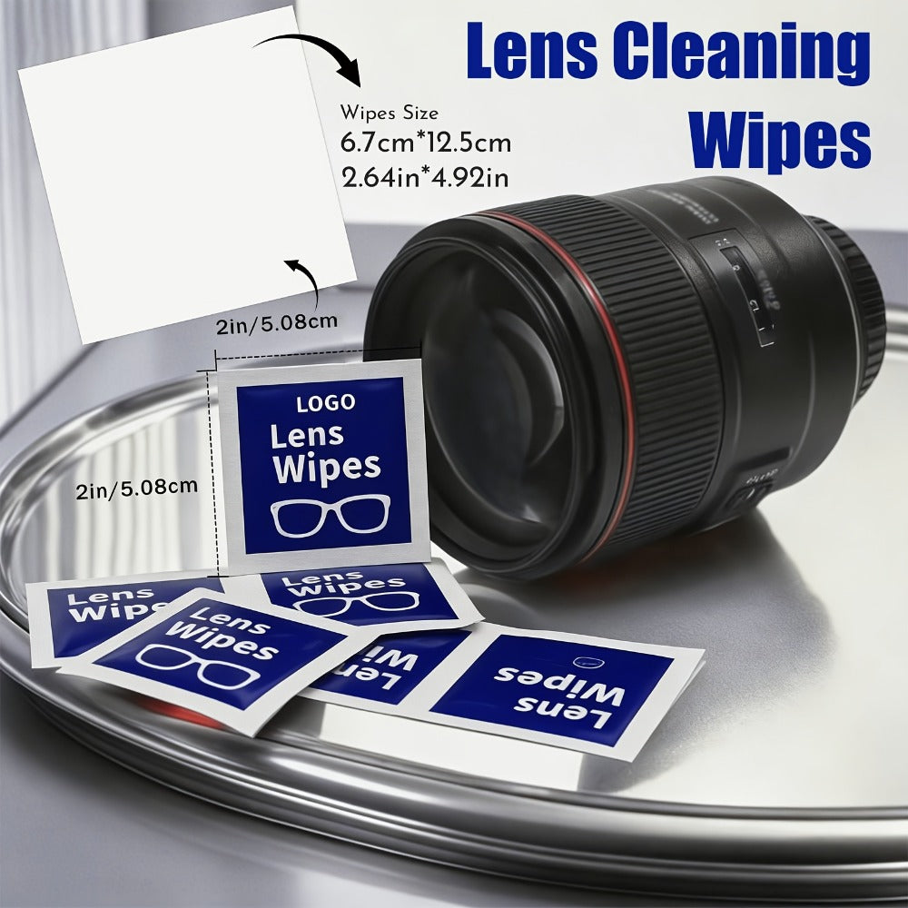 Lens Wipes Pre-Moistened 500 Count - Individually Wrapped Eyeglass Cleaning Wipes Scratch-Free Streak-Free for Glasses Sunglasses Camera Lenses Phone Screens Optical Cleaner Wipes Bulk Pack
