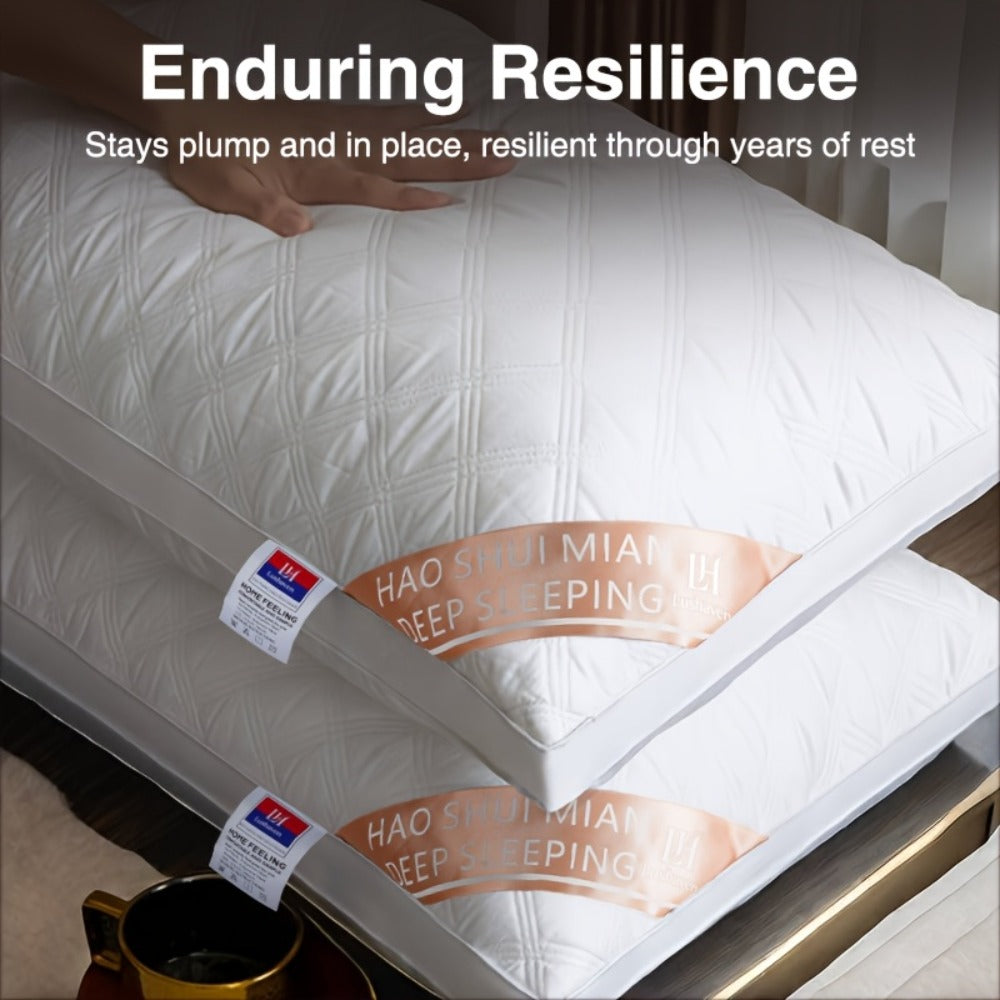 Queen Size Pillows for Side Sleepers ¨C 800g Heavyweight Hotel Collection, Hypoallergenic Down Alternative, Ultra-Plush & Resilient, Machine Washable 20x30 Inches ¨C Available in 1, 2 & 4 Pack (White/Gray)