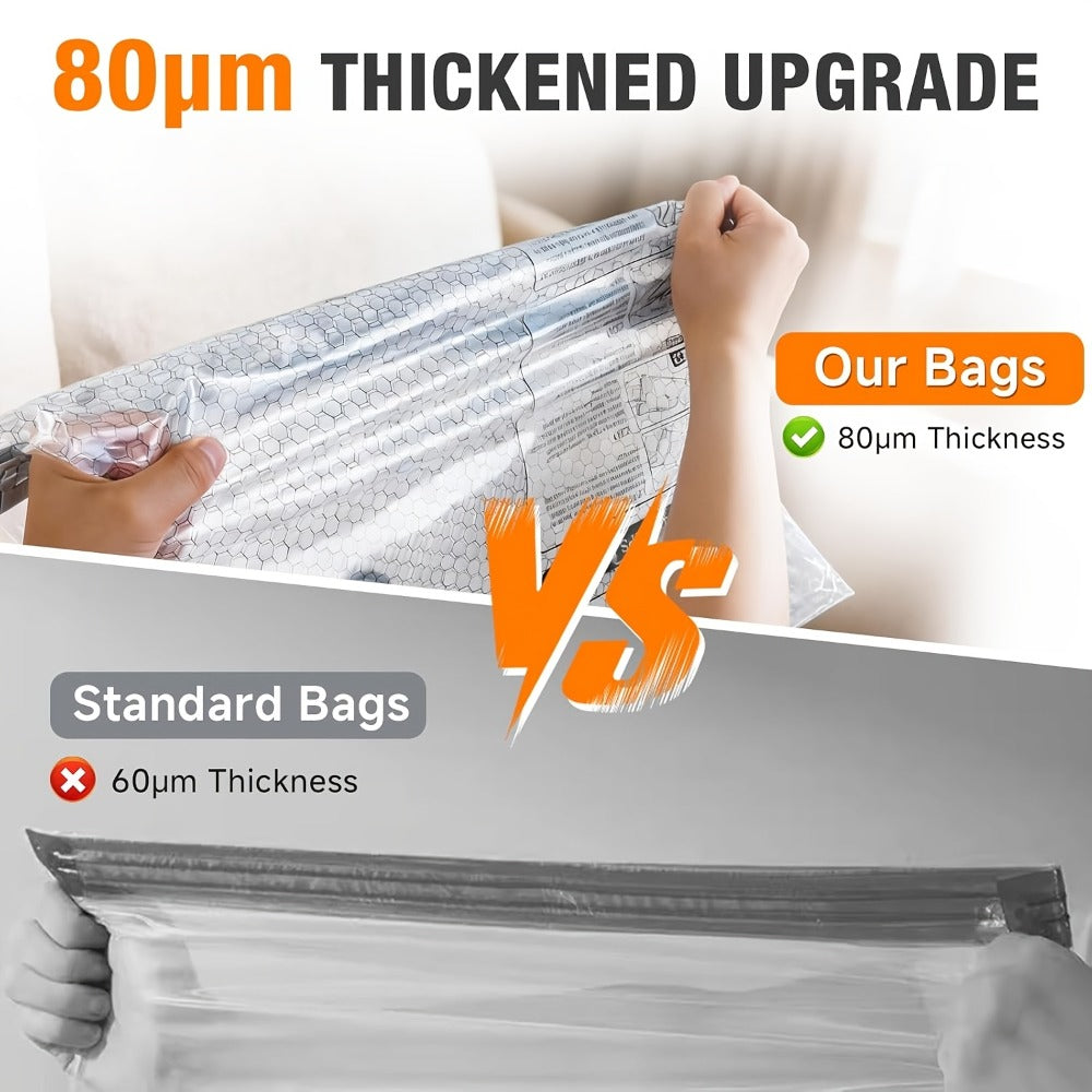 Travel Compression Bags with Pump 24 Pack - Vacuum Storage Pouches for Clothing, Space Saving Packing Bags for Suitcase Backpack
