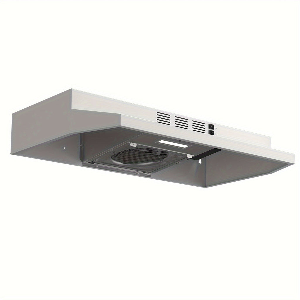 Range Hood 30 Inch Under Cabinet | Ducted & Ductless Convertible Kitchen Vent Hood with LED Light & 2-Speed Exhaust Fan, Stainless Steel ¨C Black, White & Silver, Easy Install
