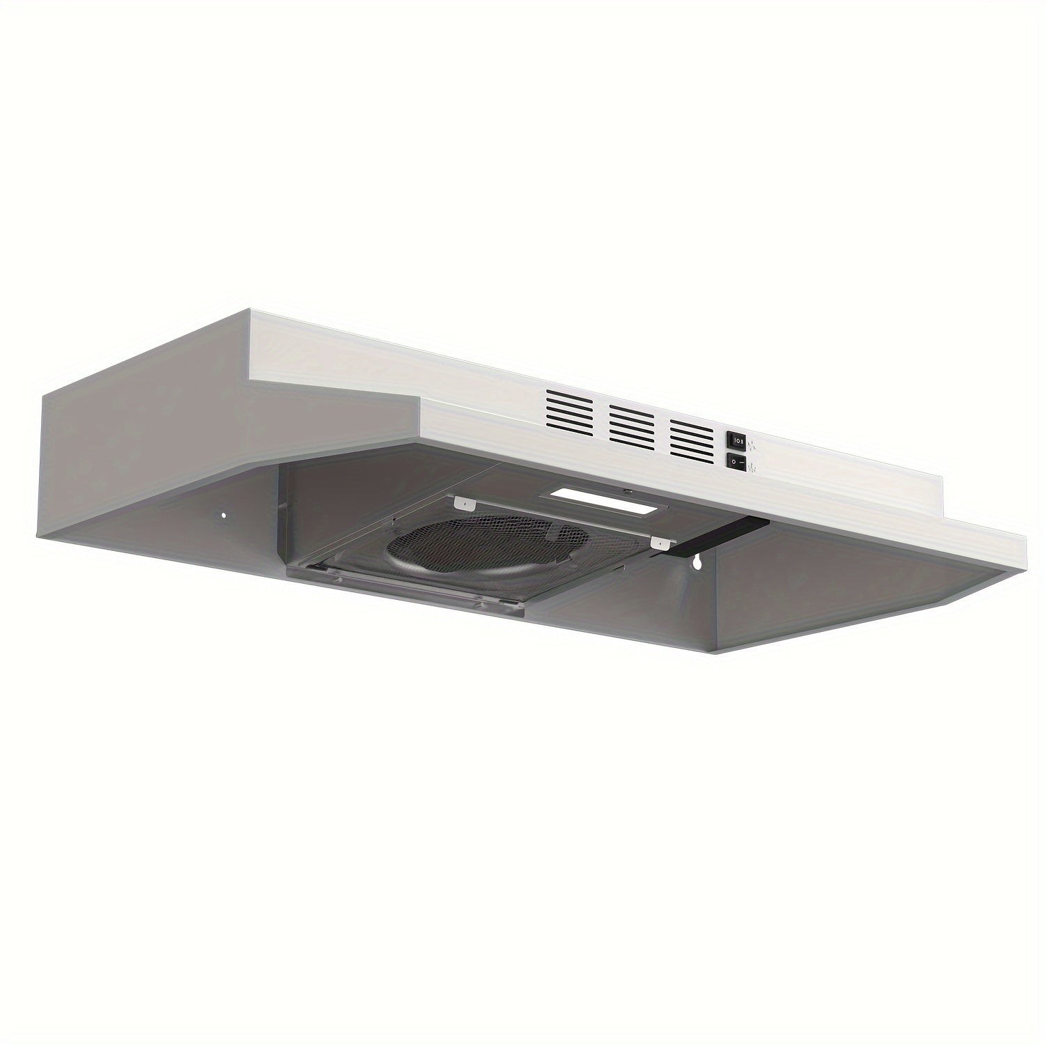 Range Hood 30 Inch Under Cabinet | Ducted & Ductless Convertible Kitchen Vent Hood with LED Light & 2-Speed Exhaust Fan, Stainless Steel ¨C Black, White & Silver, Easy Install
