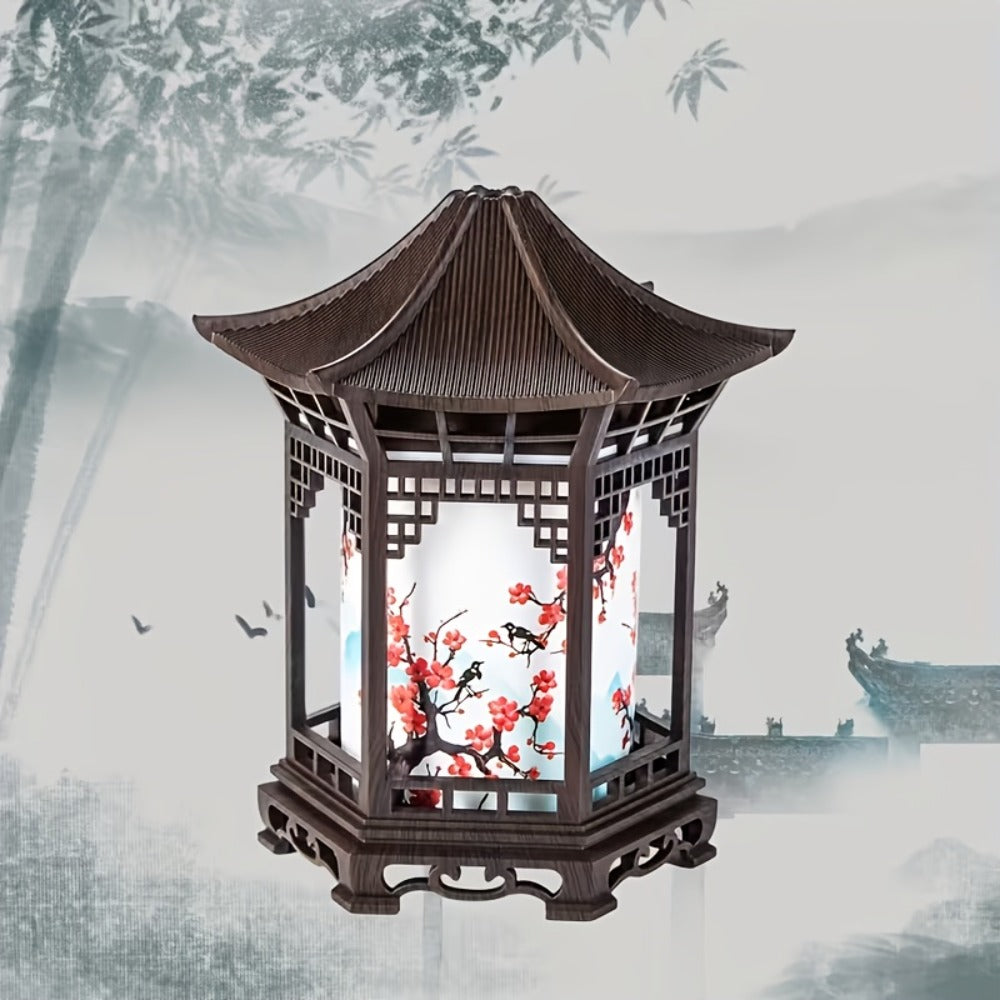 Mini Humidifier with Night Light USB Powered Cool Mist Quiet Operation Chinese Pagoda Tortoise Design Portable Desktop Humidifier for Home Office Car Bedside Small Room Dry Skin Gift