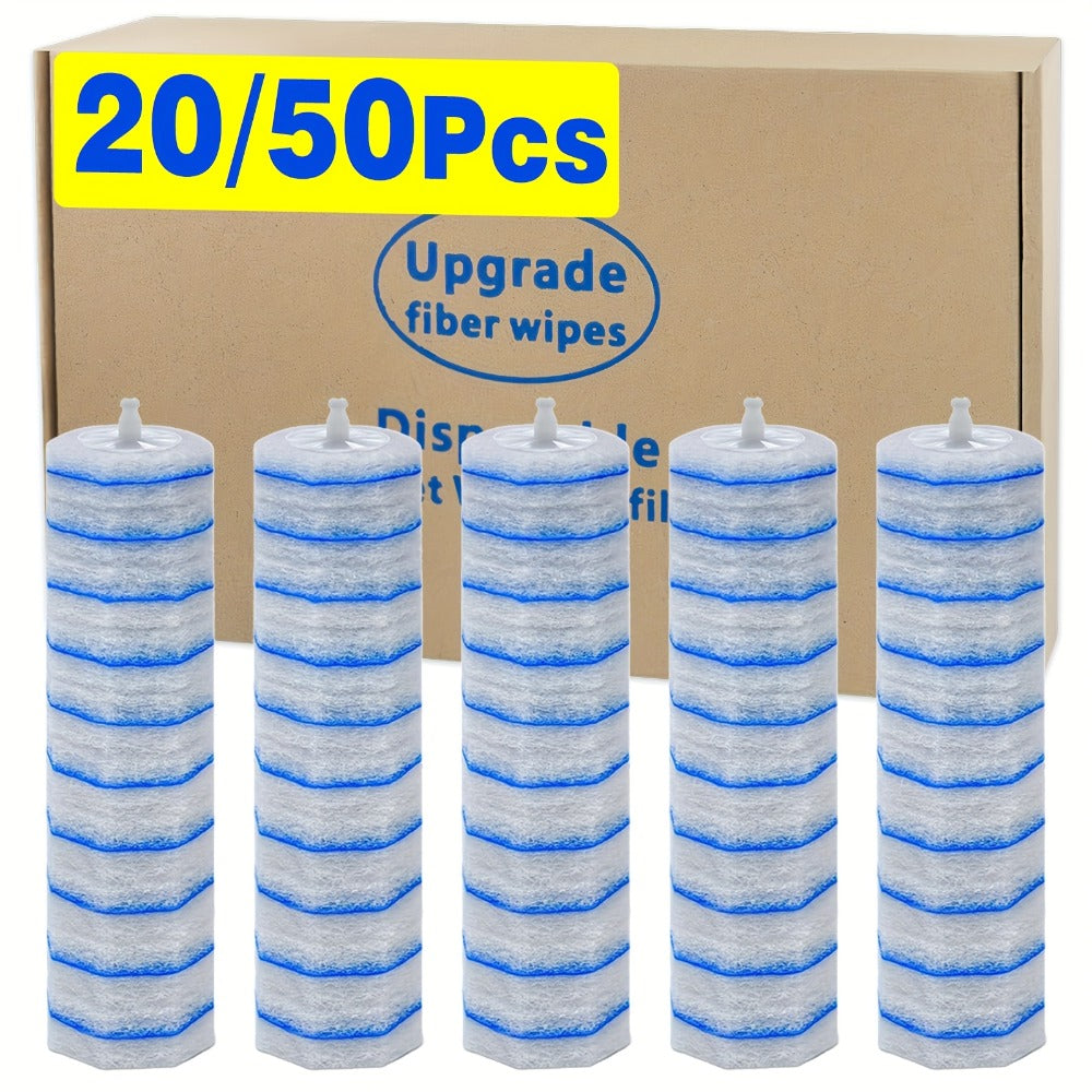 Toilet Brush Refills Compatible with Clorox Toilet Wand Replacement Heads Upgraded Fiber Scrubbing Pads for Toilet Bowl Cleaning 20 50 119 Count No Handle