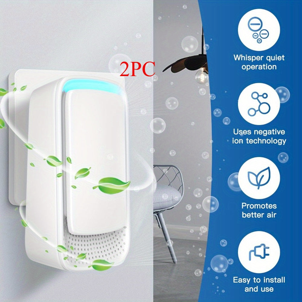 Plug-In Air Purifier Ionic ¨C Filterless & Silent Odor Neutralizer for Home, Pets, Office & Gym, Compact 24/7 Fresh Air, Zero Maintenance, Space-Saving Design, Ideal Gift (2 or 6 Pack)