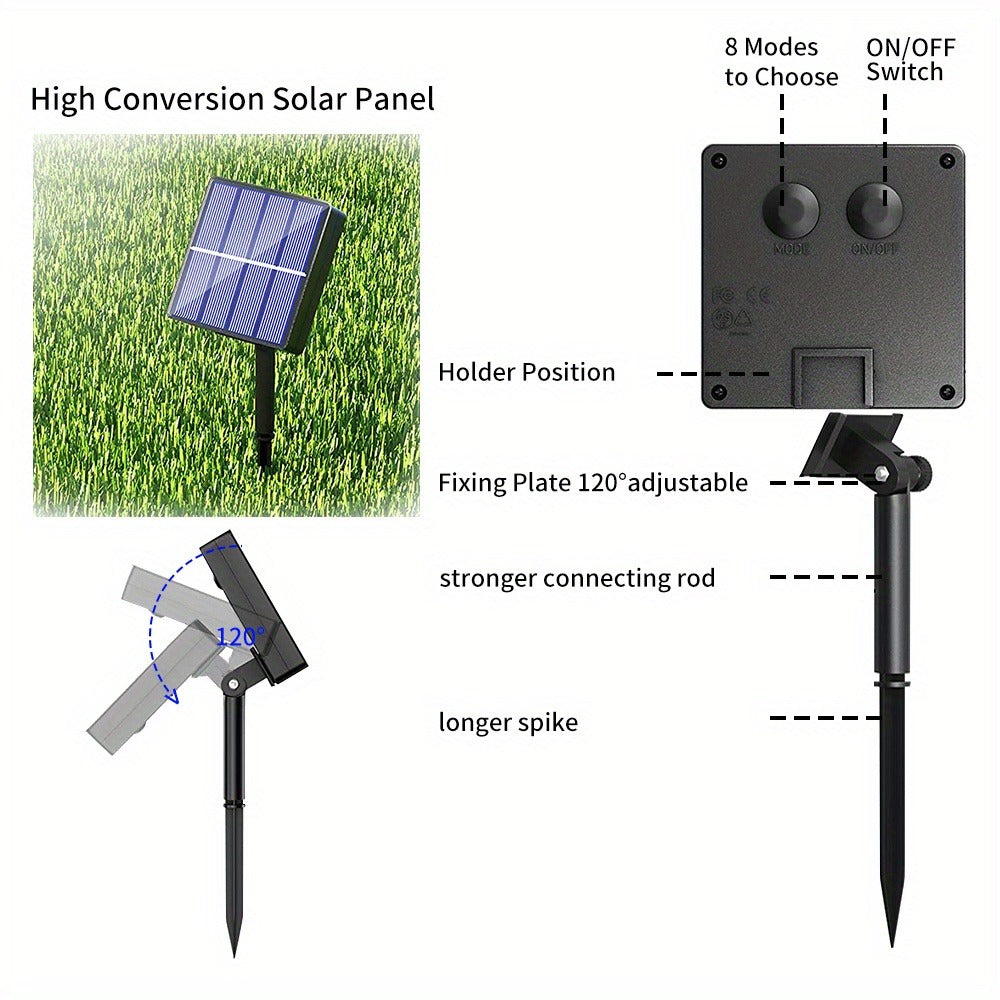 Solar Rope Lights Outdoor 33FT 100LED RGB ¨C 8 Modes IP65 Waterproof String Lights for Garden, Patio, Party & Holiday Decor