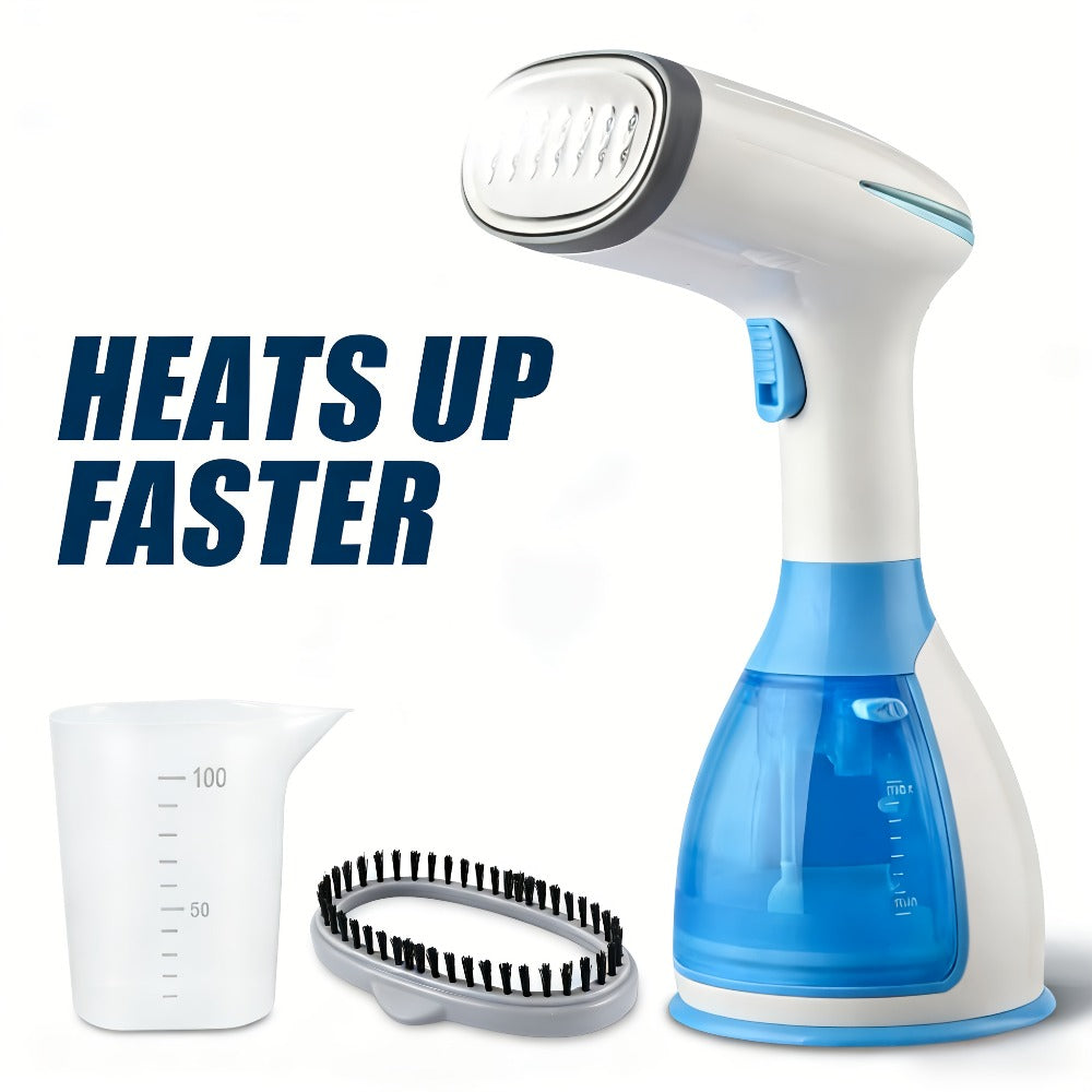 Handheld Garment Steamer 1800W ¨C Fast Heat-Up Clothes Steamer with 3 Steam Settings, 10oz Water Tank & 9.8ft Cord ¨C Portable Travel Wrinkle Remover Safe for All Fabrics (Blue & Green)