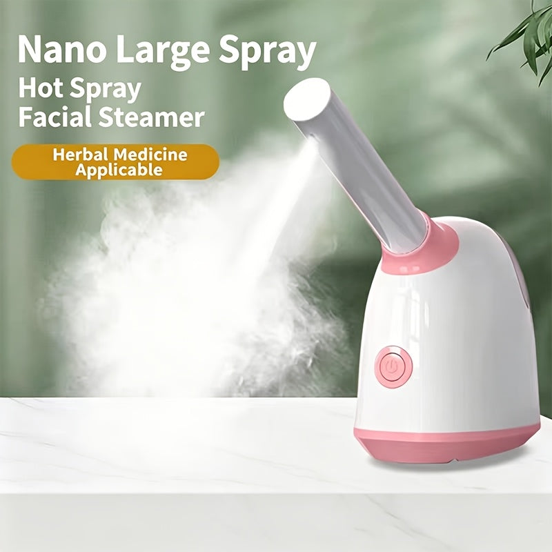 Facial Steamer Nano Ion Mist - Deep Pore Cleansing Home Spa Face Steamer with 360¡ã Rotatable Arm, Blackhead Remover, Portable & Salon-Grade Skin Hydration Beauty Tool