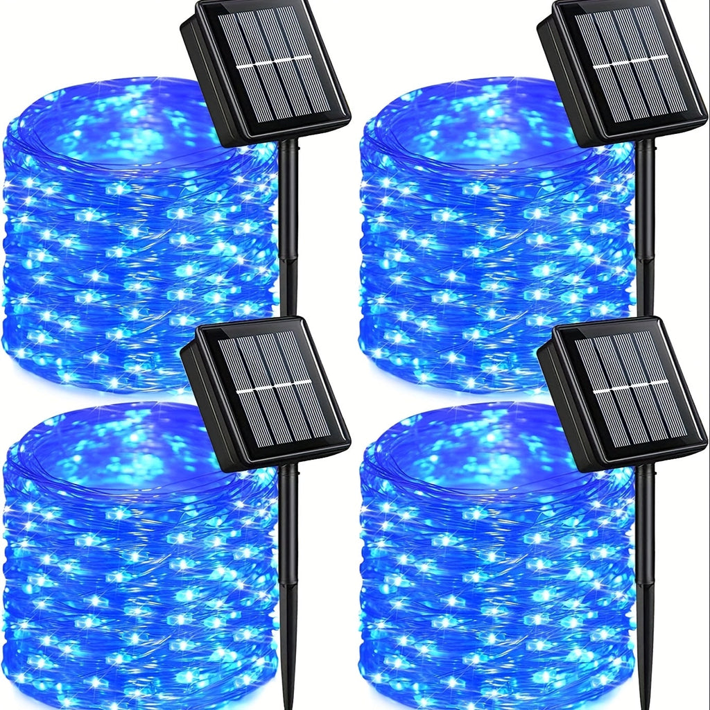 Solar Fairy String Lights Outdoor ¨C 110 LED Copper Wire Solar Twinkle Lights with 8 Modes & Touch Control for Christmas Tree, Garden, Patio, Wedding & Party ¨C 2, 4 or 8 Pack