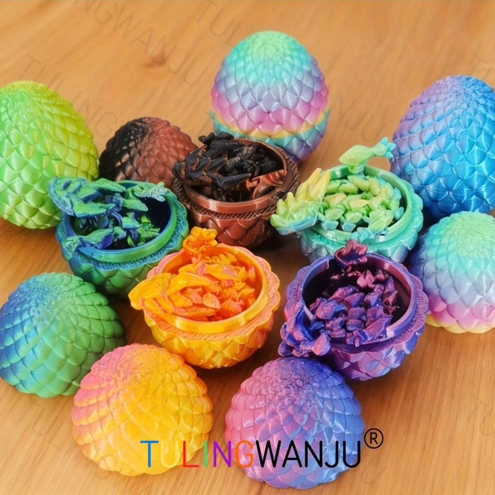 Dragon Egg Decorative Sculpture Set 40-Piece ¨C 20 Mini Dragons & 20 Dragon Eggs Figurines, 4.92¡± Dragons & 2.2¡± Eggs, Fantasy Home Decor for Office, Living Room, Holiday Party & Collectors Gift