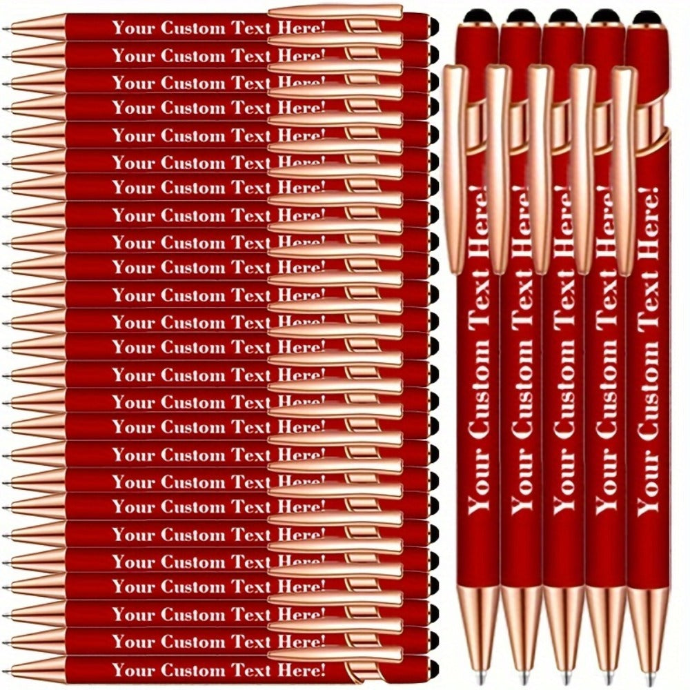 Ballpoint Stylus Pens 30 Pack ¨C 2-in-1 Touchscreen Stylus & Ballpoint Pen with Comfortable Grip, Personalized Engraving, Bulk Set for Office, School, Wedding & Party Favors