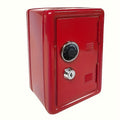 Password Lock Cash and Coin Storage Box with Key Lock Portable Money Box for Saving Cash Coins Notebooks Passports Valuables Home Office Security Gift Red Pink