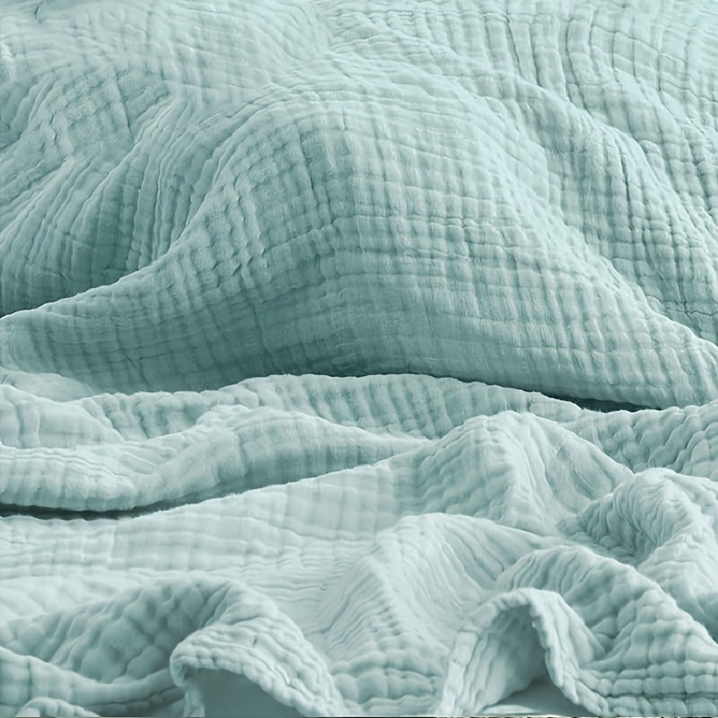 Muslin Blanket 100% Cotton 6-Layer ¨C Breathable Soft Gauze Throw for Couch & Bed, All Season, Machine Washable, 13 Colors, 5 Sizes