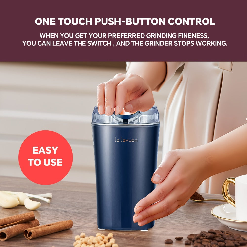Coffee Bean Grinder Electric 200W Powerful Motor Stainless Steel Chamber Ultra-Fine Blade Grinder One-Touch 12 Cups Multi-Purpose for Spices Nuts Grains 110V US Plug