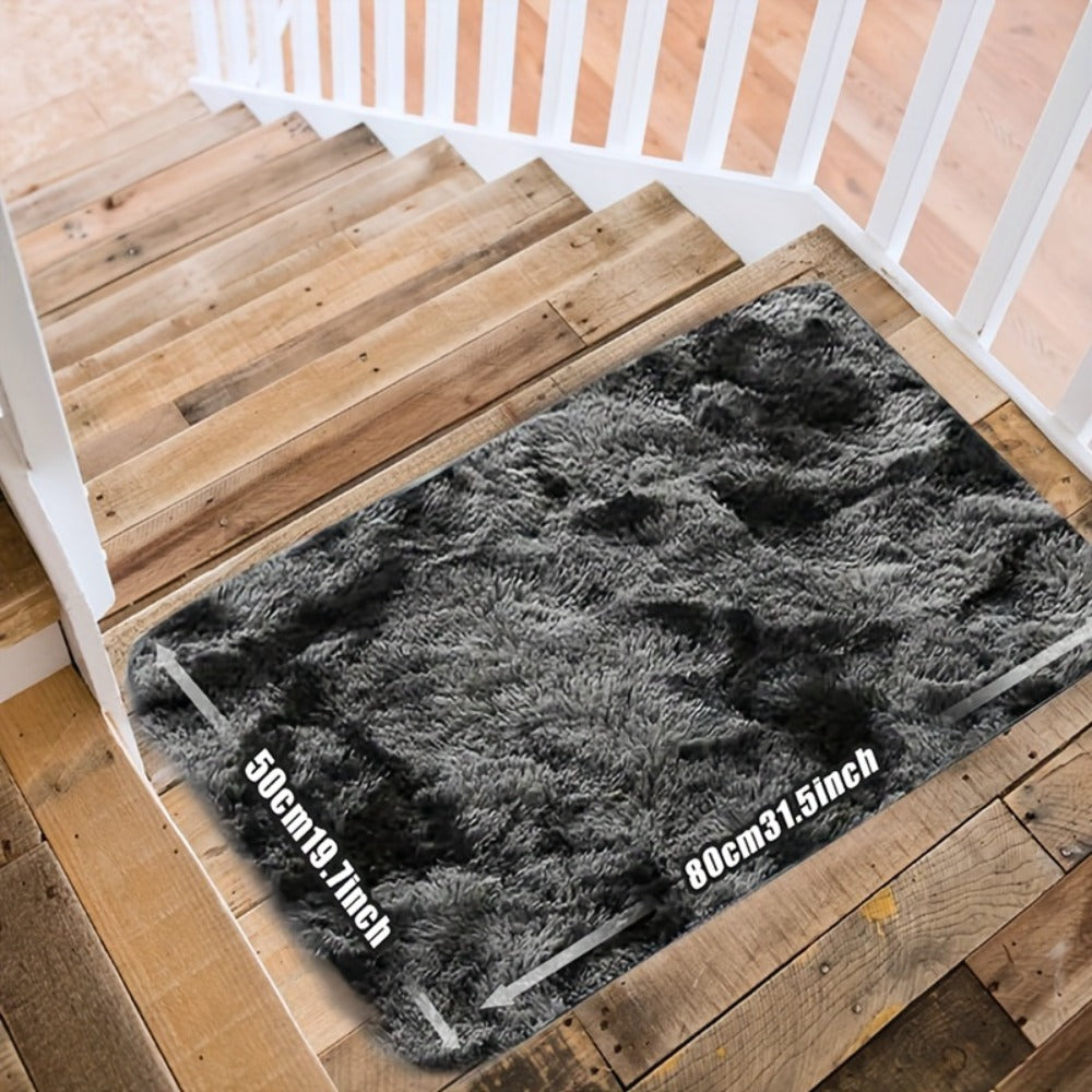 Fluffy Rug Plush Soft Indoor Carpet Non-Slip for Living Room Bedroom Hallway Runner Nursery Kids Play Area ¡ª Tie Dye & Solid Colors Multiple Sizes