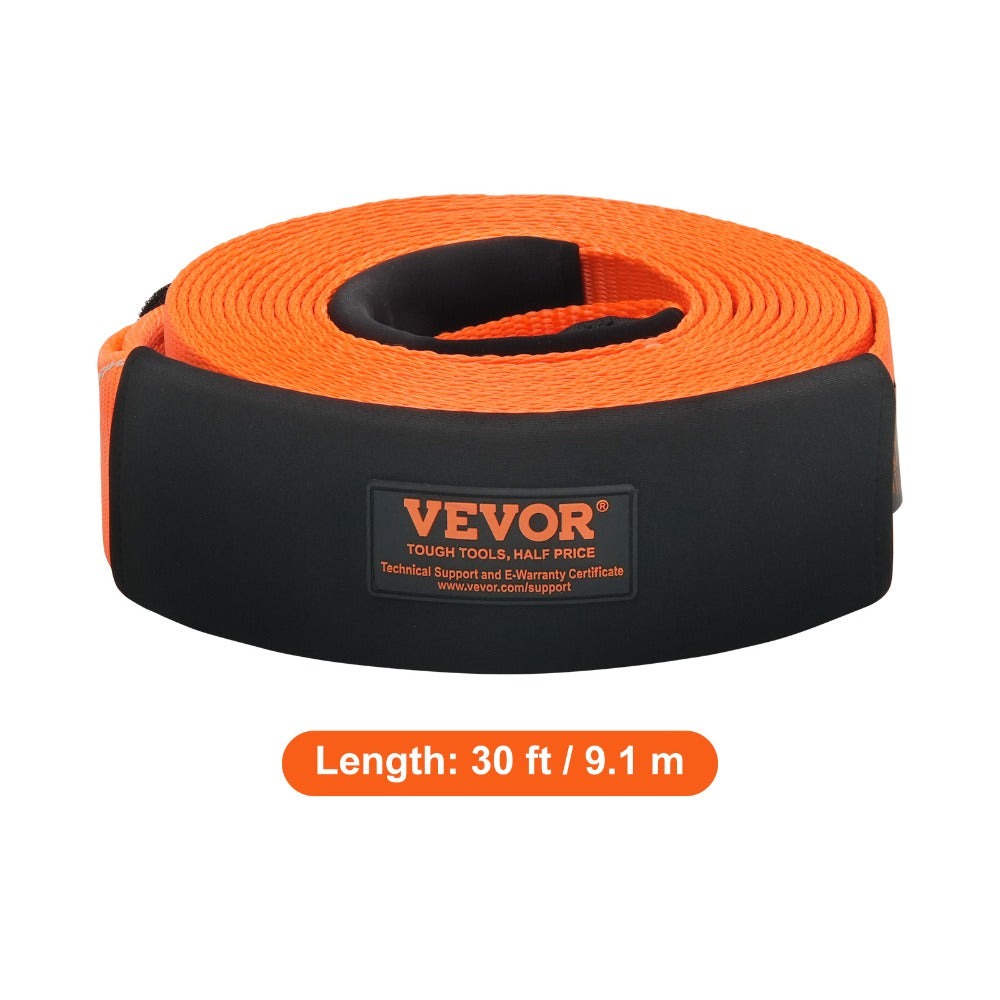 Tow Strap Recovery Kit 3 Inch x 30 ft 36000 lbs Breaking Strength Triple Reinforced Loop Protective Sleeves D-Ring Shackles Storage Bag for Truck Jeep SUV ATV Off Road