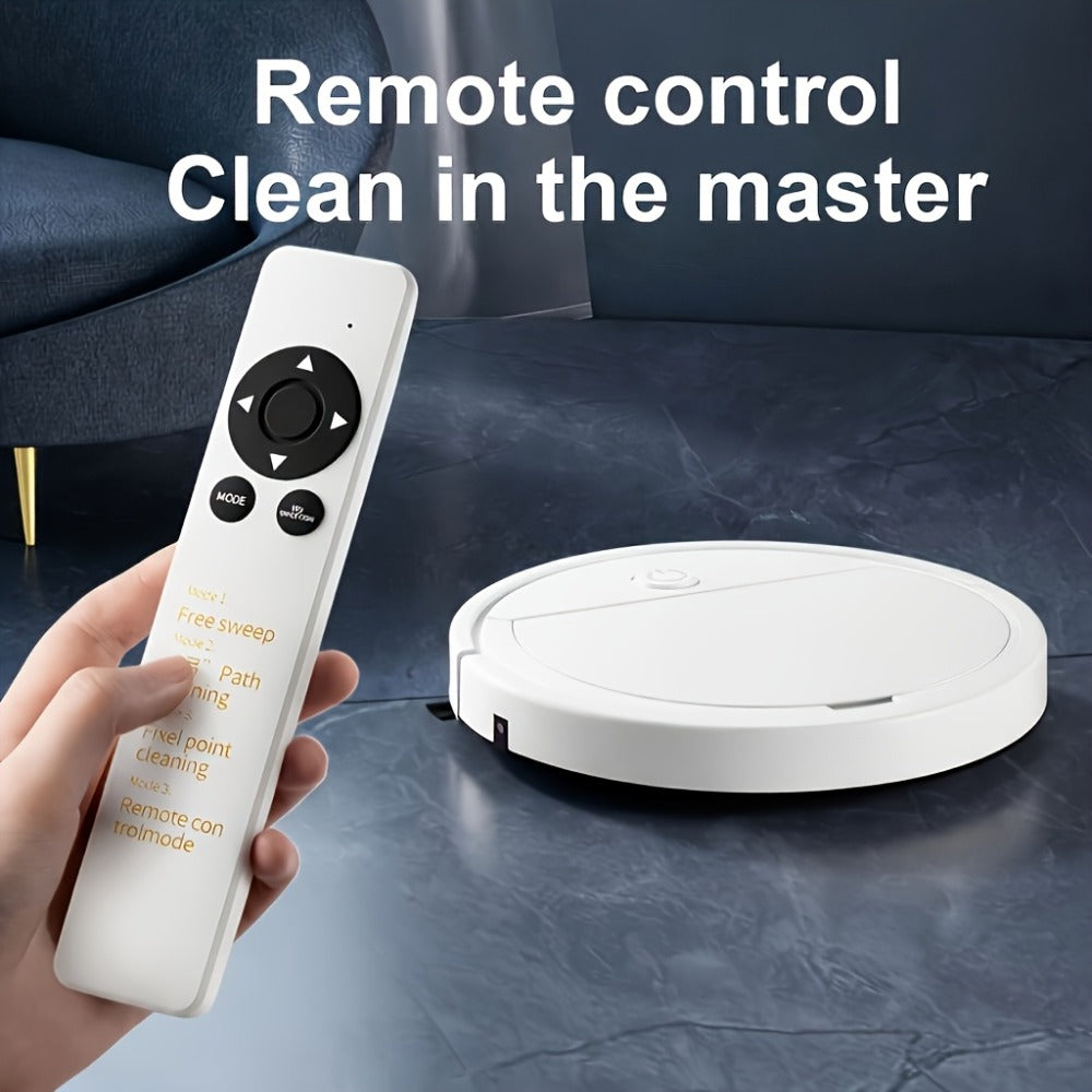 2000Pa Robot Vacuum Cleaner 150-Min Battery ¨C Multifunctional Auto Floor Cleaner for Pet Hair, Dust & Paper Debris, Smart Robotic Vacuum for Hardwood, Tile & Carpet, Black & White