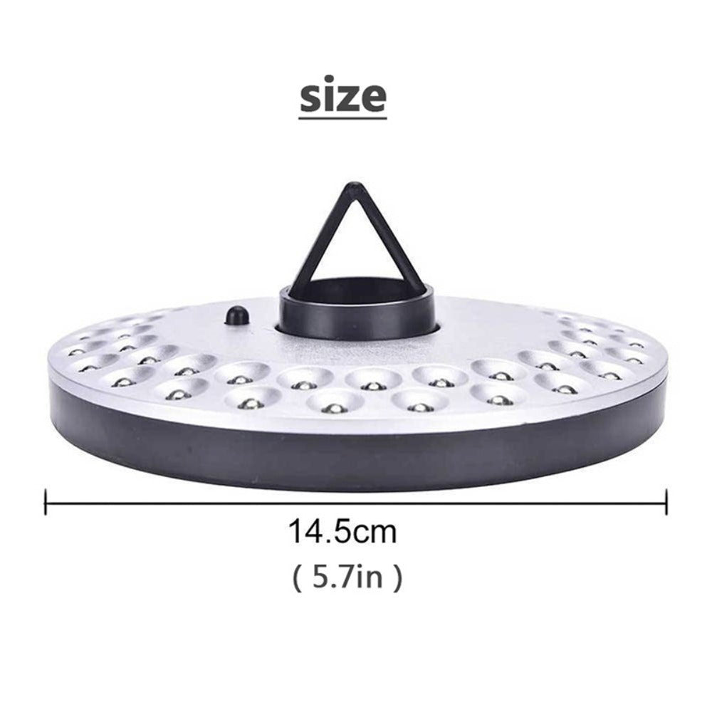 Patio Umbrella Light Battery Powered 48 LED ¨C 3 Brightness Modes Portable Outdoor Camping Light with Hook | 30-Hour Runtime for Patio, Garden, Beach, Tent & BBQ | Emergency Lantern Pole Light Gray