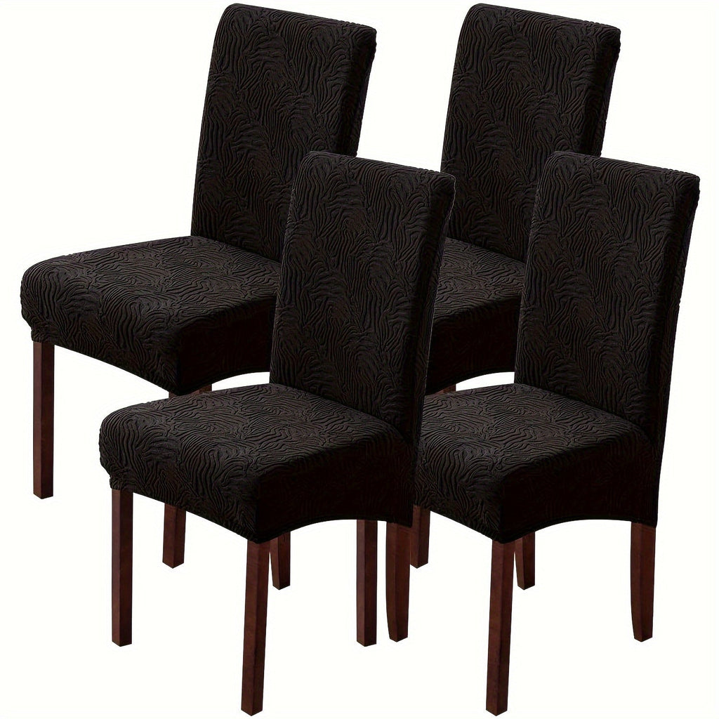 Dining Chair Covers Stretch Jacquard Slipcovers Removable Washable Chair Protector for Kitchen Hotel Restaurant Set of 4 or 6
