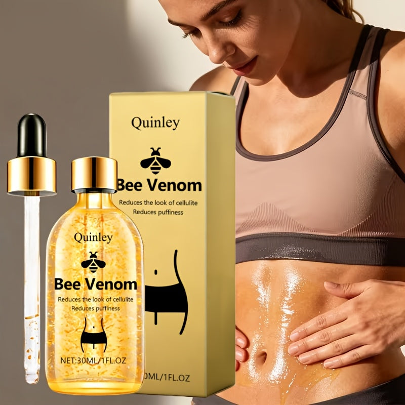 Bee Venom Body Firming Oil 30ml Tightening Massage Oil with Honey Rosemary Extract for Waist Arms Legs Belly Moisturizing Nourishing Hypoallergenic Body Contouring Hot Oil