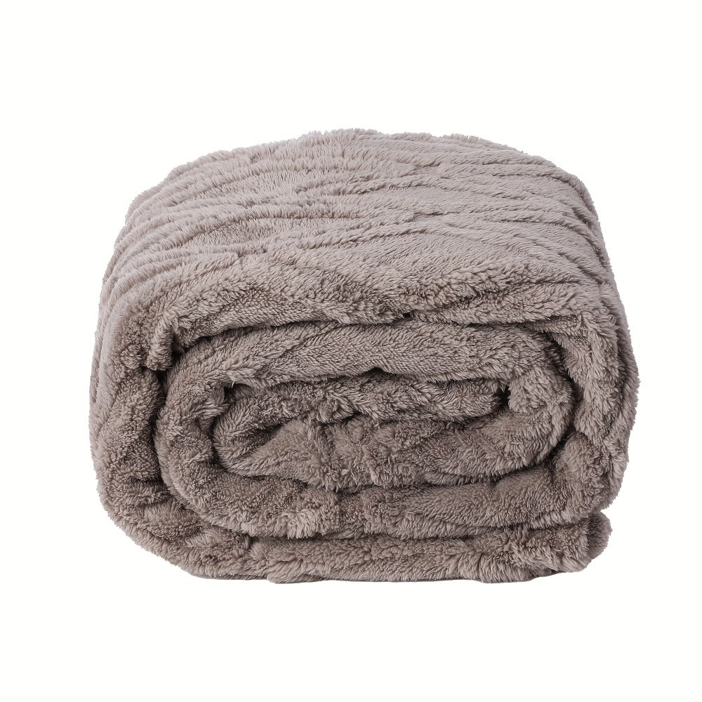 Quilted Flannel Throw Blanket ¨C 180-200gsm Soft Warm All-Season Bed Cover, 17 Patterns, Rhinestone & Checker Designs, 2 Sizes
