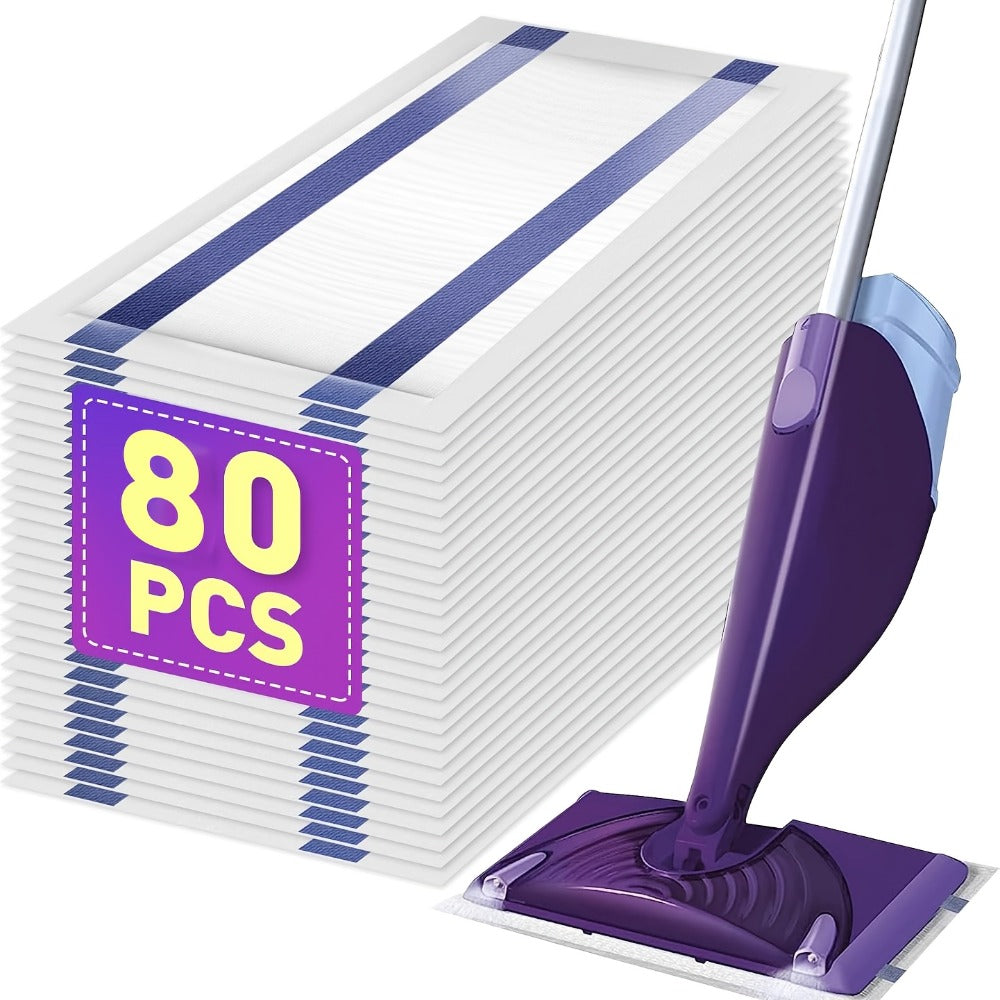 Wet Jet Mop Pads Refills Disposable ¨C 30/60/80/120 Count Multi-Surface Floor Cleaning Pads Compatible with Swiffer WetJet, Thick & Absorbent (No Mop)