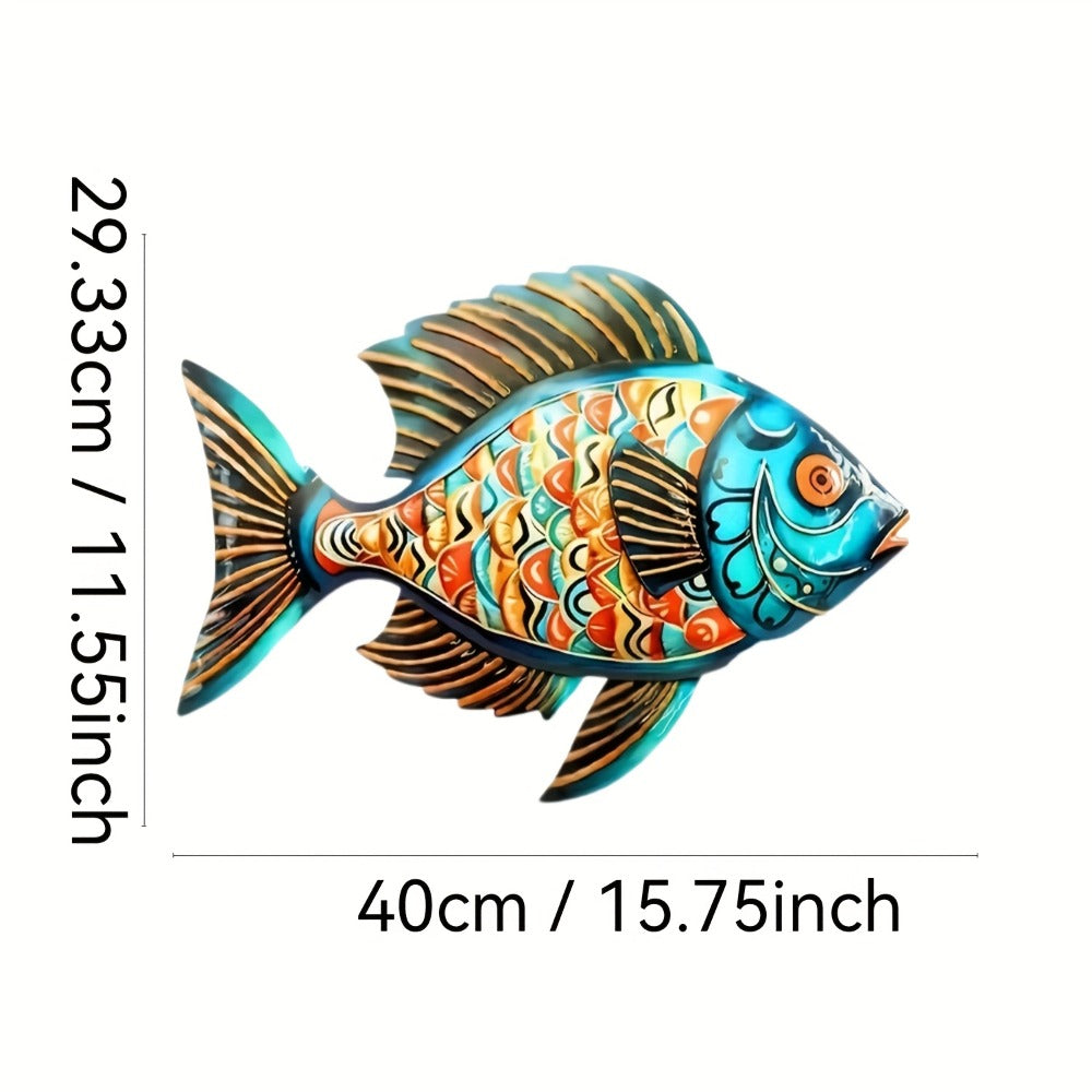 Metal Wall Art Turtle Sculpture - Colorful Swirling Pattern Hanging Decor, Intricate Boho Wall Decoration for Living Room Bedroom Entryway, Housewarming Gift, Easy Install, 14.37x15.75 Inch