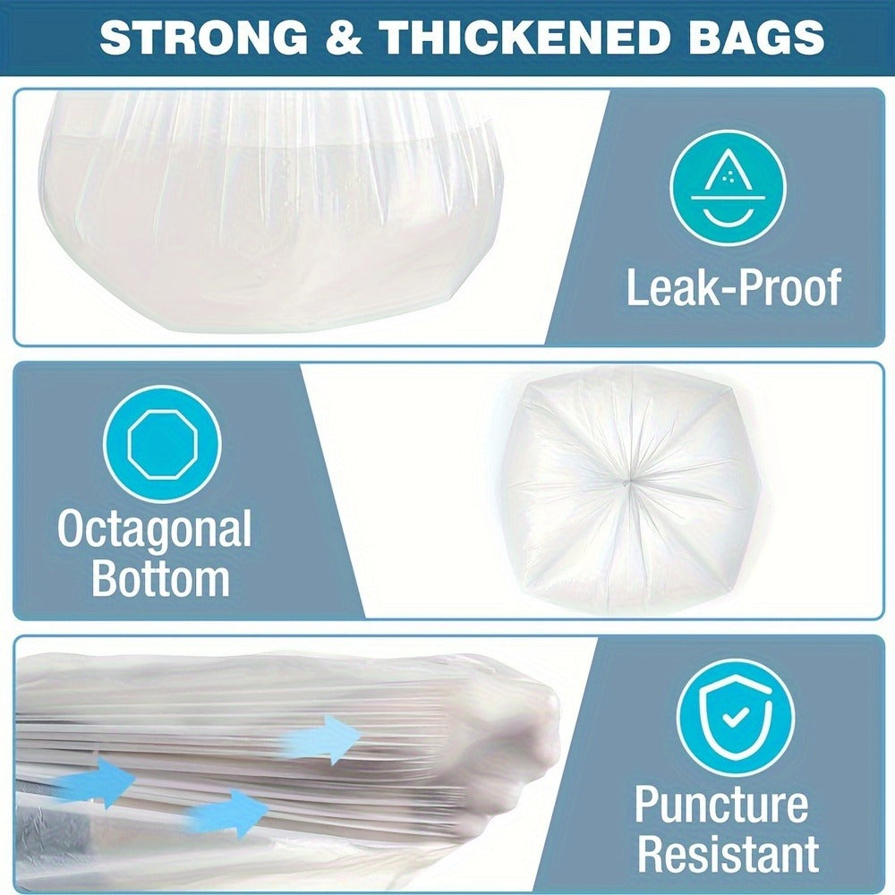 13 Gallon Trash Bags 260 Count Heavy Duty Drawstring Kitchen Garbage Bags ¨C Leak-Proof, Odor-Resistant, Expandable, 2 Rolls for Kitchen, Bedroom, Bathroom & Outdoor Use