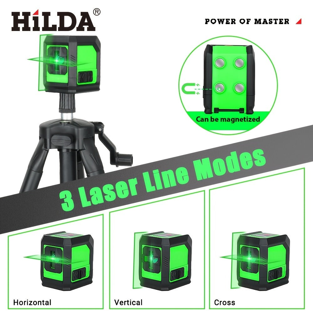 Green Laser Level Self Leveling Cross Line Horizontal Vertical Green Beam Laser with 39 Inch Adjustable Tripod Rotating Head for Home Decoration Construction Tiling Alignment