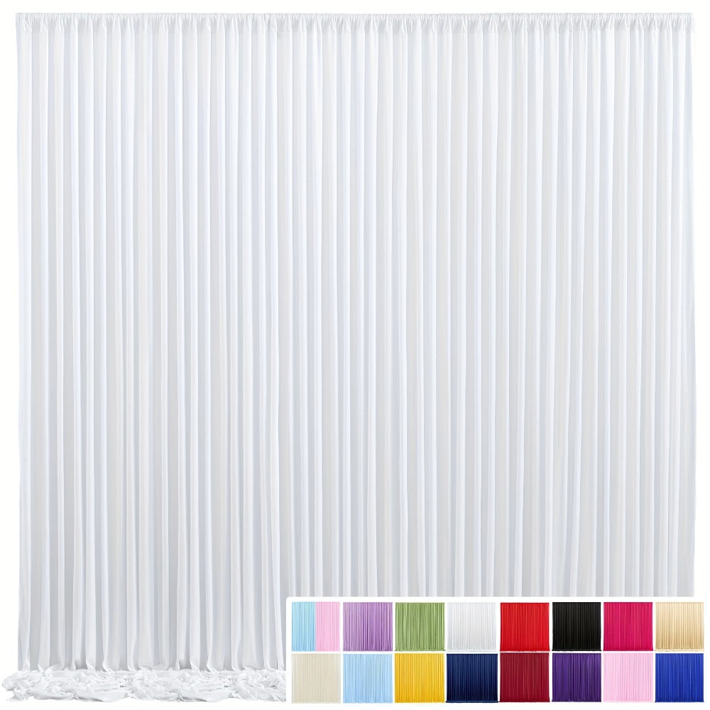 Blackout Backdrop Curtain 4 Pack 5x10 Ft - Heavyweight Nonwoven, Wrinkle-Resistant, Smooth Hanging for Wedding Birthday Baby Shower Party Photography Background Decoration