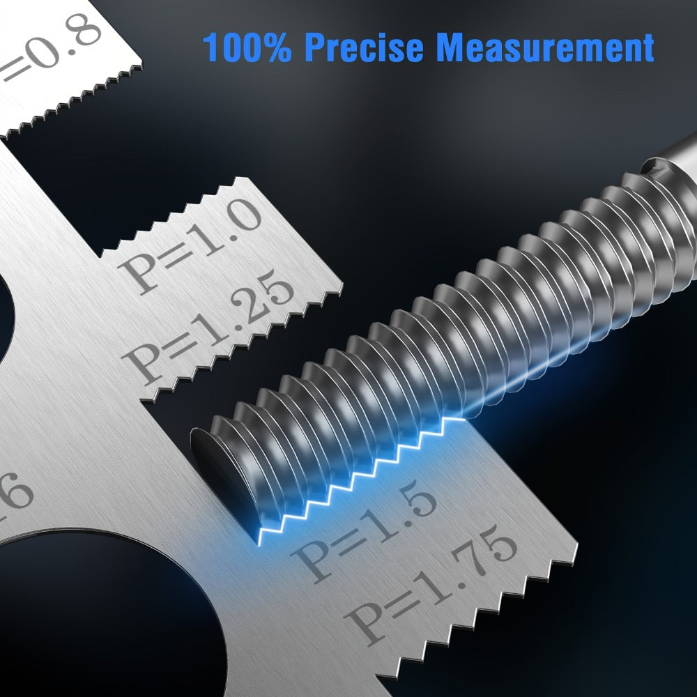 Tap and Die Set Metric ¨C 12-Piece & 40-Piece M3-M12 Thread Plug Straight Taper with Pitch Calipers & Wrench, Internal & External Threading Tool Kit for Metal, DIY & Home Repair