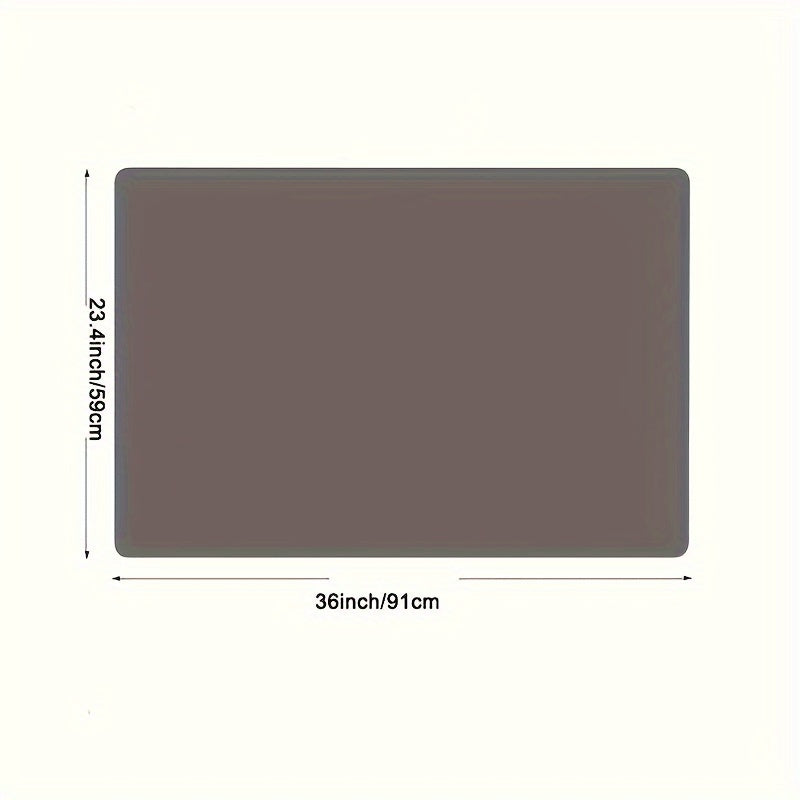Kitchen Counter Mat Heat Resistant Countertop Protector Pad Extra Large Cuttable Non-Slip Mat for Kitchen Counter Dining Table - Waterproof Protective Mat 36 inch 47 inch Black Gray