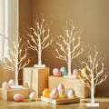 LED Illuminated Birch Tree Decoration ¨C Battery-Powered Warm White Glowing Birch Trees for Wedding, Home, Fireplace & Indoor Gatherings ¨C Freestanding Decorative Light Display, 4 or 6 Pack