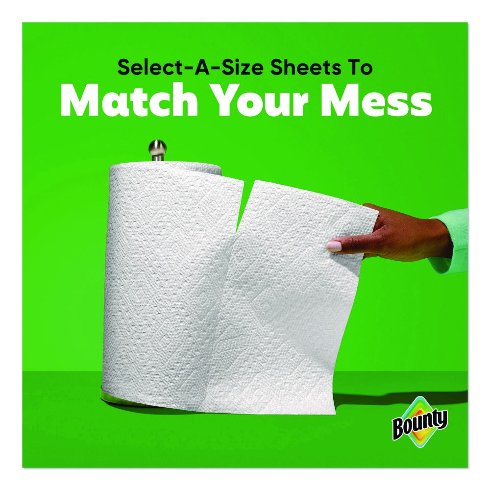 Paper Towels 8 Double Rolls, Bounty Select-A-Size Kitchen Paper Towel, 2-Ply 103 Sheets per Roll, 2X More Absorbent, White 5.9 x 11 Inch Sheets, Quicker Picker Upper for Kitchen & Household Messes