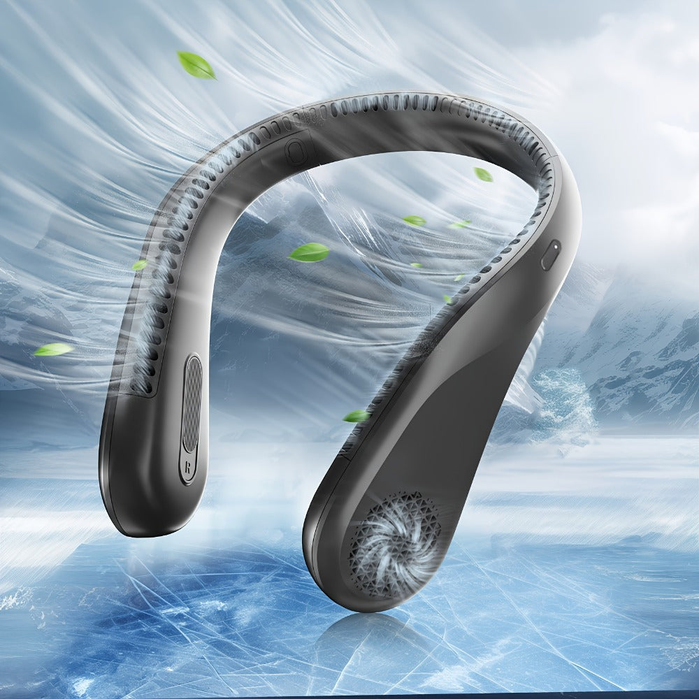Bladeless Neck Fan Rechargeable, 4 Speed Hands-Free Portable Neck Fan 66 Vents 4-16 Hours Battery, Type-C USB Wearable Cooling Fan Lightweight for Outdoor Hiking Travel BBQ Picnic Fishing Jobsite