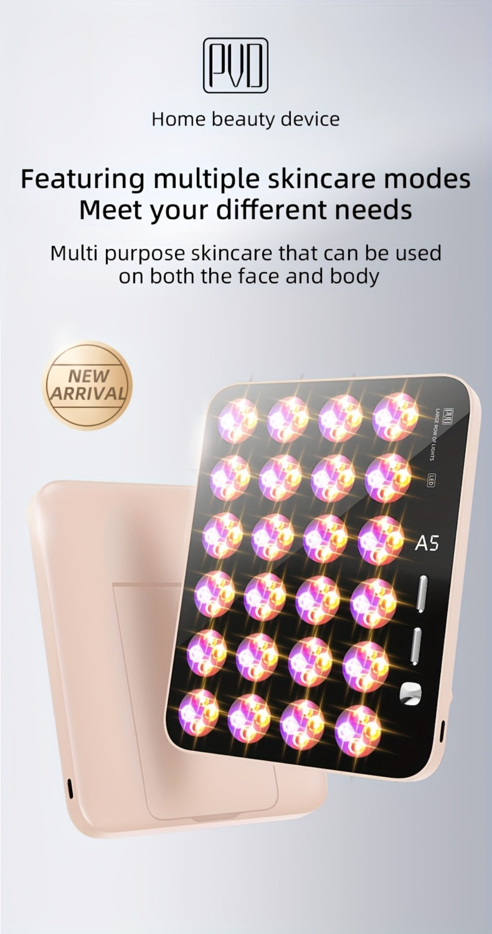 LED Light Therapy Device for Face & Body with Stand - Home Spa