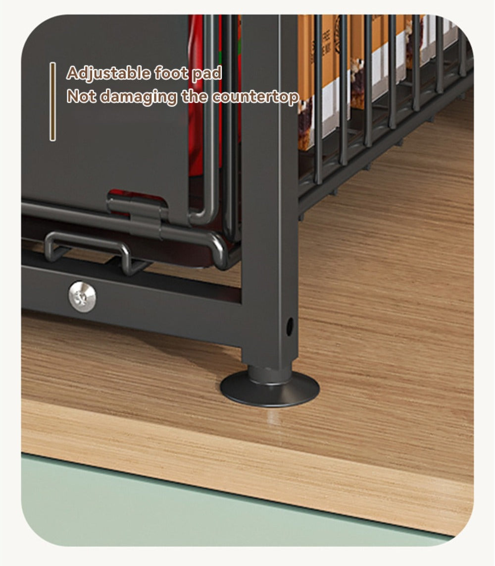 Under Sink Organizer 2-Tier Slide Out ¨C Heavy Duty Metal Cabinet Shelf, Adjustable Space-Saving Storage Rack for Kitchen & Bathroom Cabinets, Pull Out Drawer Organizer