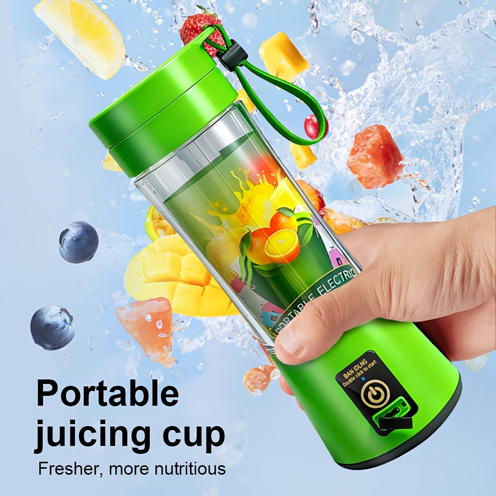 Portable Blender Cup USB Rechargeable 380ML - Mini Personal Blender with 6 Blades for Smoothies, Shakes & Juice, Compact Travel Blender for Office, Gym, Picnic & Outdoor, 5 Colors