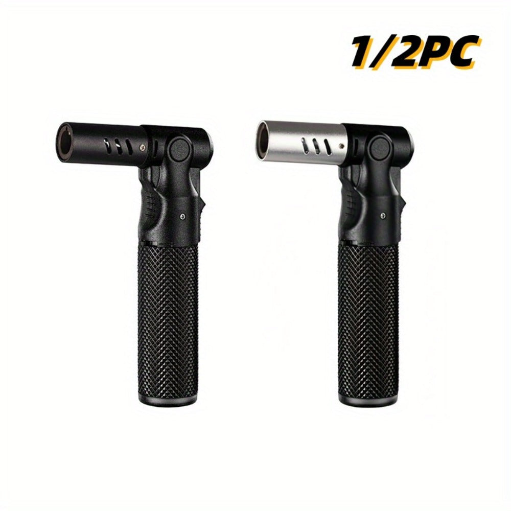 Windproof Torch Lighter ¨C Refillable Jet Flame Butane Lighter with 360¡ã Inverted Ignition, 1800¡ãC High Temp Blowtorch, Flame Size Adjustment, Portable for Camping, BBQ, Welding, Soldering (Butane Not Included)