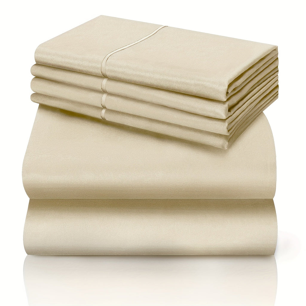 California King Sheet Set 6-Piece Breathable Cooling Bed Sheets Ultra-Soft Hotel Luxury Microfiber 18 Inch Deep Pocket Wrinkle Fade Resistant Flat Sheet Fitted Sheet 4 Pillowcases Multiple Colors