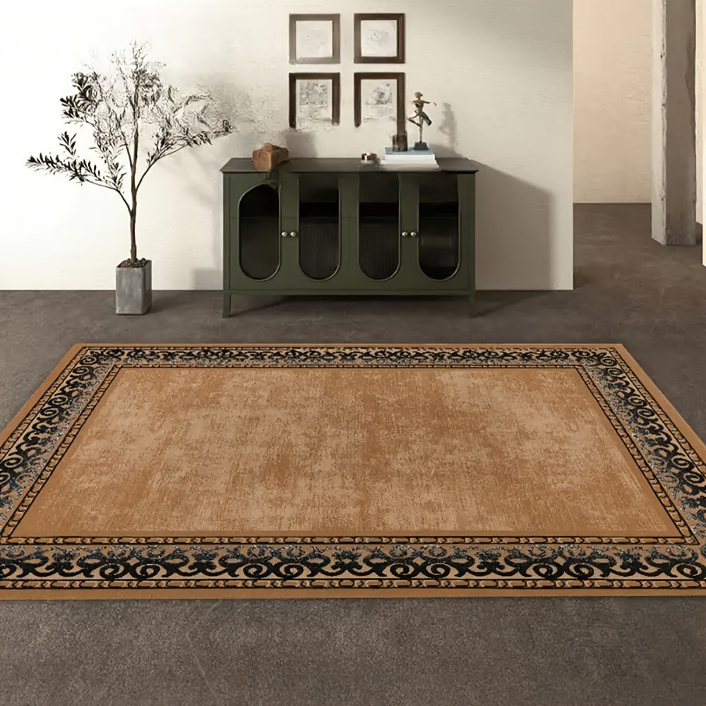 Bohemian Area Rug Machine Washable Non-Slip Vintage Flannel Floor Rug for Living Room Bedroom Home Decor