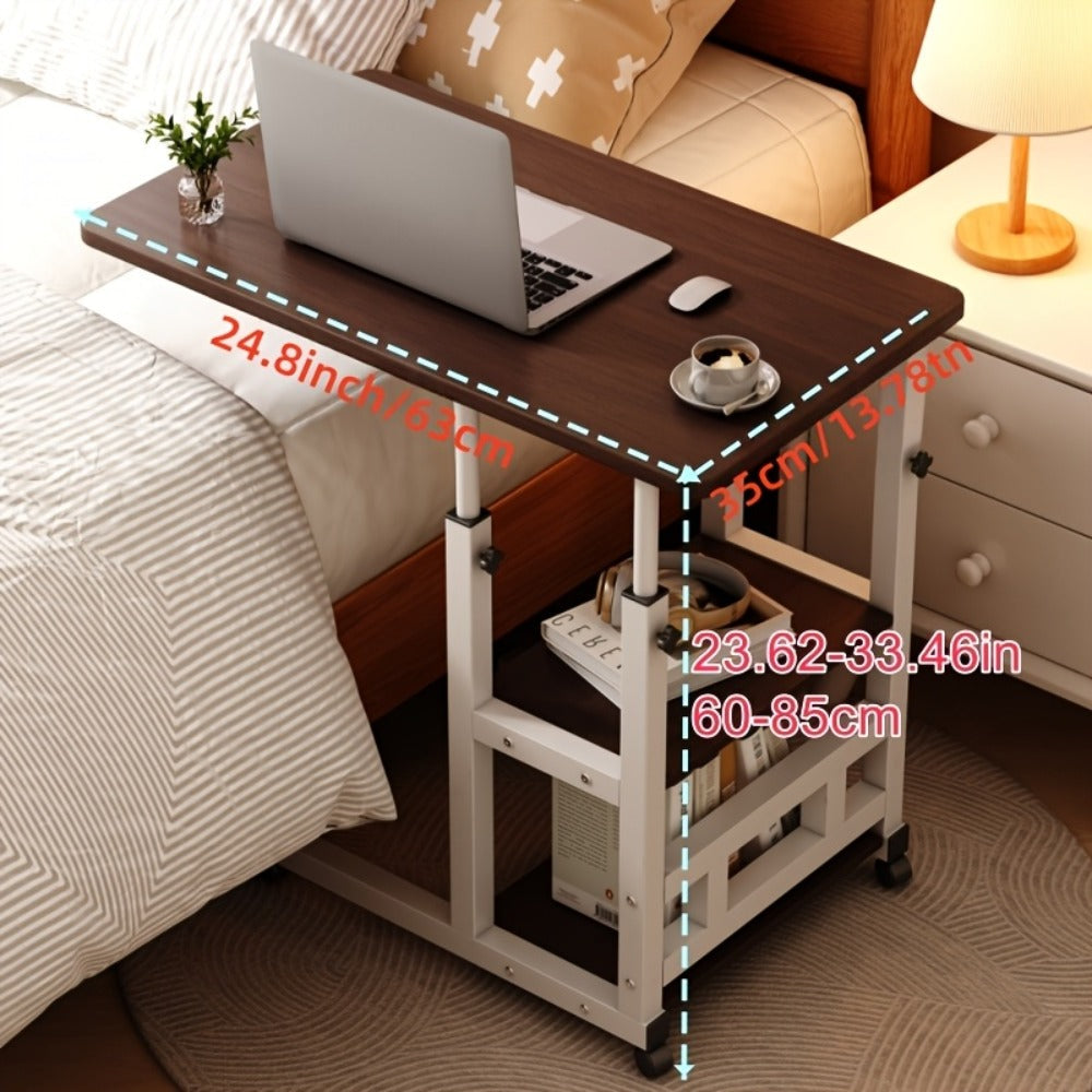 Overbed Table with Casters Adjustable Height ¨C Bedside Nursing Table for Hospital & Home Care, Rolling Laptop Desk for Elderly & Patients, Meal Tray Stand, Multiple Colors