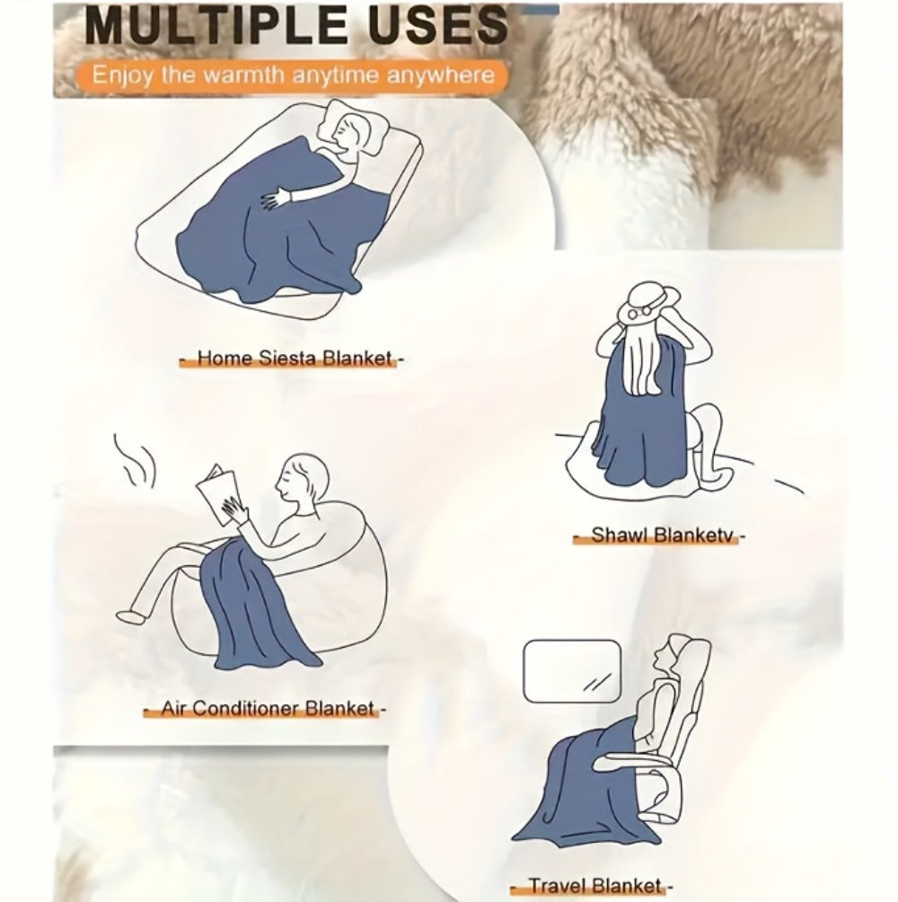 Taffeta Blanket Double-Sided ¨C Silky Soft All-Season Sleep Blanket for Bed & Air Conditioning, Machine Washable, 5 Colors, 3 Sizes