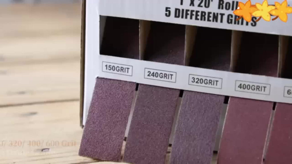 Sandpaper Roll with Dispenser, Aluminum Oxide Multi-Grit Emery Cloth 80-600, 4/5/6 Piece Set, 236 Inch for Wood Metal Glass Woodworking Sanding Blocks DIY
