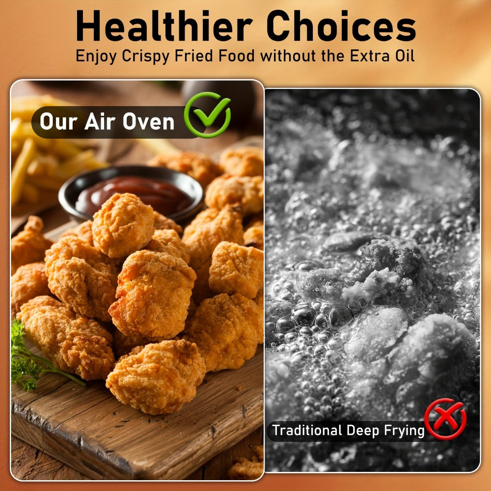 Air Fryer Convection Oven 12QT ¨C 12-in-1 Multi-Function, Touchscreen, Visible Window, Oil-Free Non-Stick Basket, One-Touch Operation, Baking, Roasting, Dehydrating & Fast Cooking